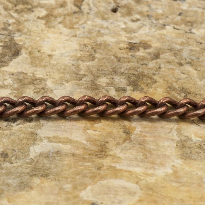 Smyckeskedja 2x3 mm, Antikkoppar (meter)