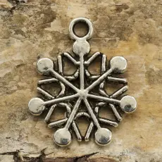 Berlock Snöflinga A 17x20 mm, Antiksilver (st)