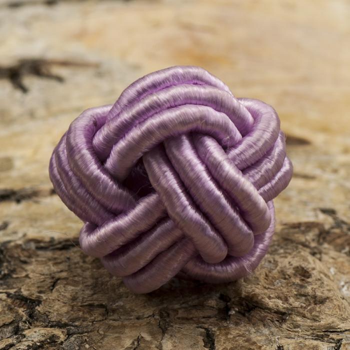 Textilpärla Knut 15 mm, Rosa (2st)