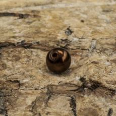 Vaxad glaspärla 4 mm, Brun (60st)