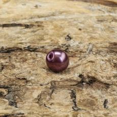Vaxad glaspärla 4 mm, Mörk Ljung (60st)