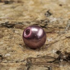 Vaxad glaspärla 4 mm, Ljung (60st)