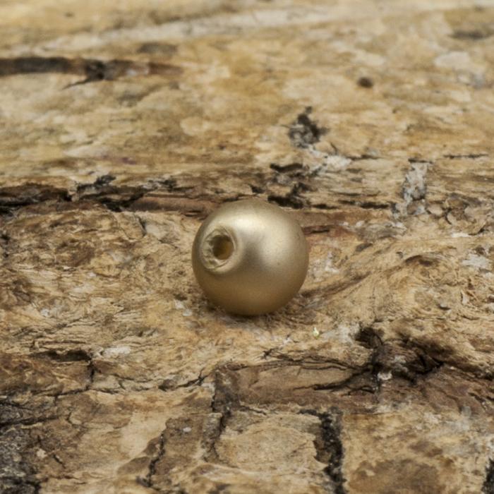 Vaxad glaspärla matt 4 mm, Beige (60st)