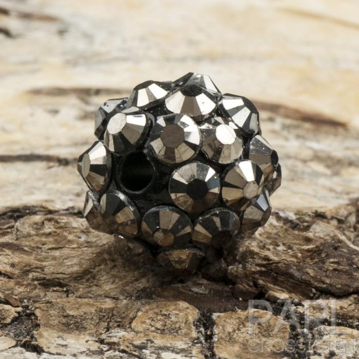 Resinpärla strass 12 mm, Grå (st)