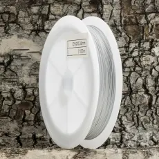 Plastöverdragen wire 0,38 mm, Vit (50 m)