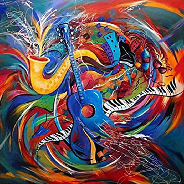 Diamond Painting Canvas 40 x 50 cm, Musik
