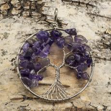 Hänge "Tree of life" 52x62 mm, Lila (st)