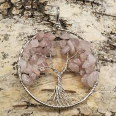 Hänge "Tree of life" 52x62 mm, Rosa (st)