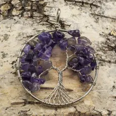 Hänge "Tree of life" 52x62 mm, Lila (st)