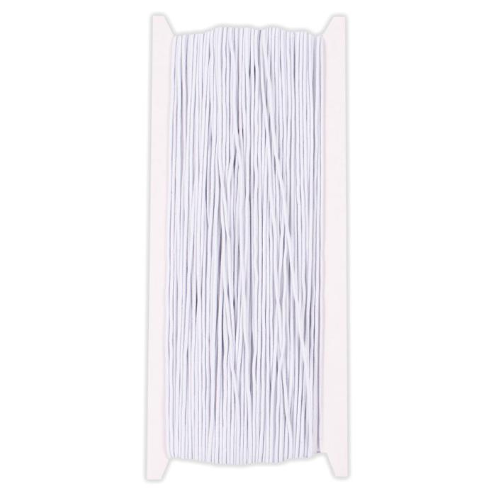 Elastisk snodd 1 mm, Vit (50 m)