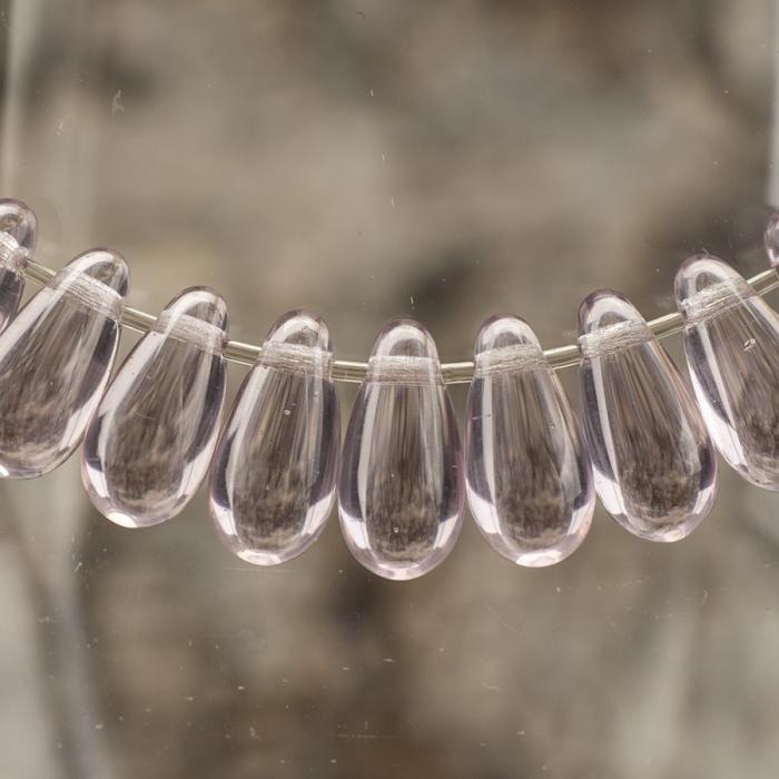 Hänge Droppe i glas 5x10 mm, Lila (20st)