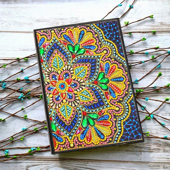 Diamond Painting Skissbok/Anteckningsbok A5, Lotusblomma