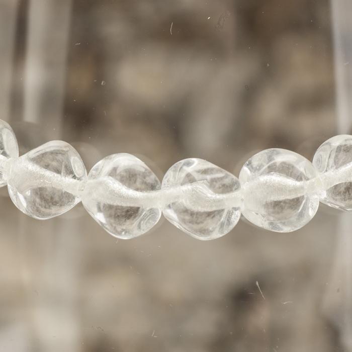 Glaspärla Fantasi 7 mm, Klar (25st)