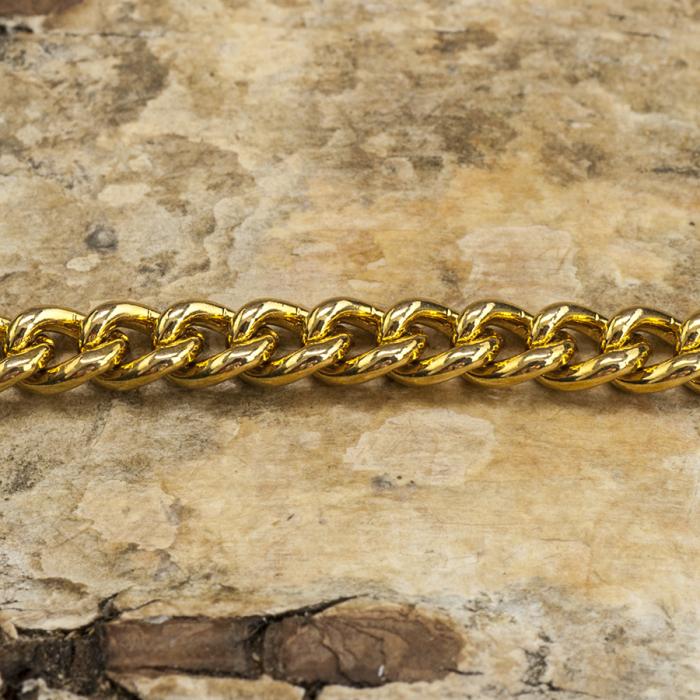 Smyckeskedja 3x4 mm, Guldfärg (meter)