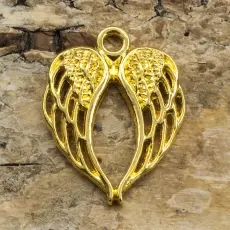 Berlock Änglavingar 17x22 mm, Guldfärg (3st)