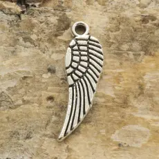 Berlock Vinge 5x17 mm, Antiksilver (10st)