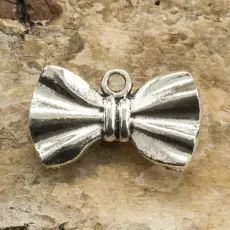 Berlock Rosett 19x11 mm, Antiksilver (3st)