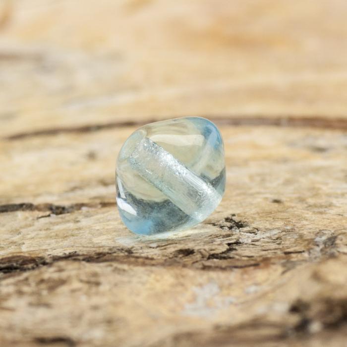 Glaspärla Snurra 4,5x6 mm, Turkos (30st)