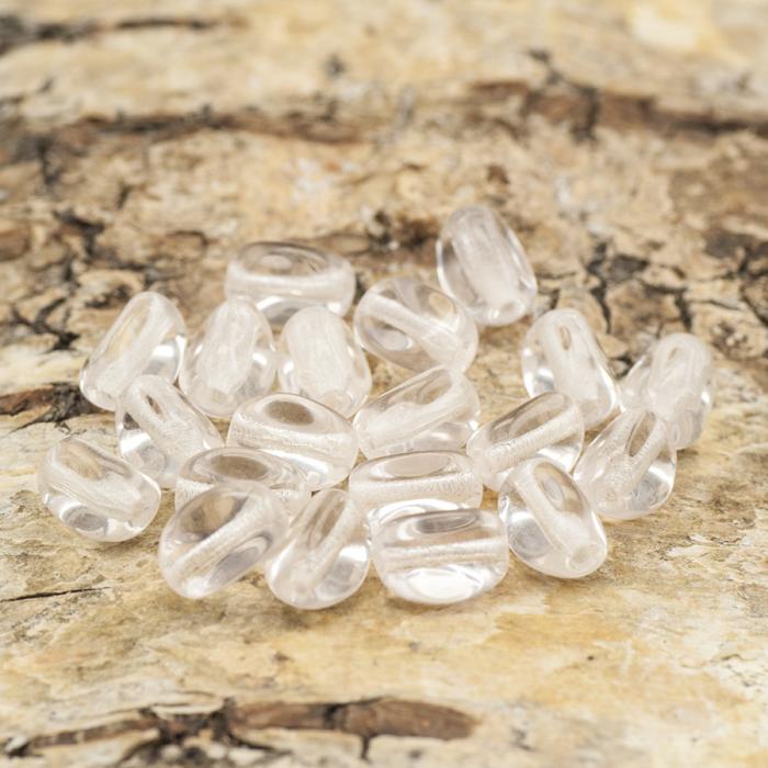 Glaspärla Tresidig 4,5x7 mm, Ljusrosa (20st)