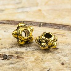 Mellandel Blomma 4 mm, Antikguld (40st)
