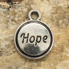 Berlock Hope 11x14 mm, Antiksilver (5st)
