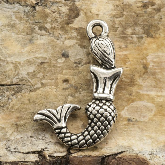 Berlock Sjöjungfru 12x20 mm, Antiksilver (5st)