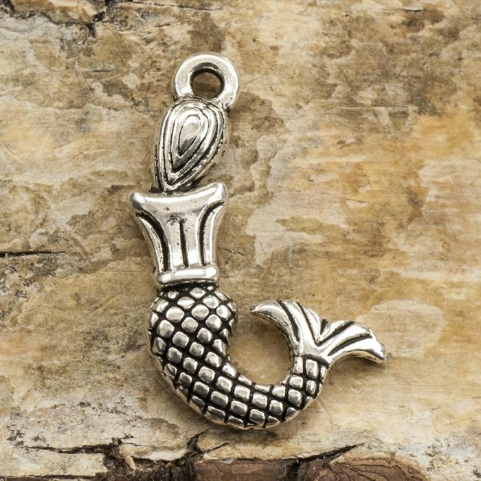 Berlock Sjöjungfru 12x20 mm, Antiksilver (5st)