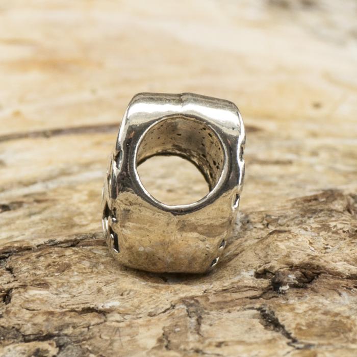 Ormlänkspärla Love 9x10 mm, Antiksilver (st)