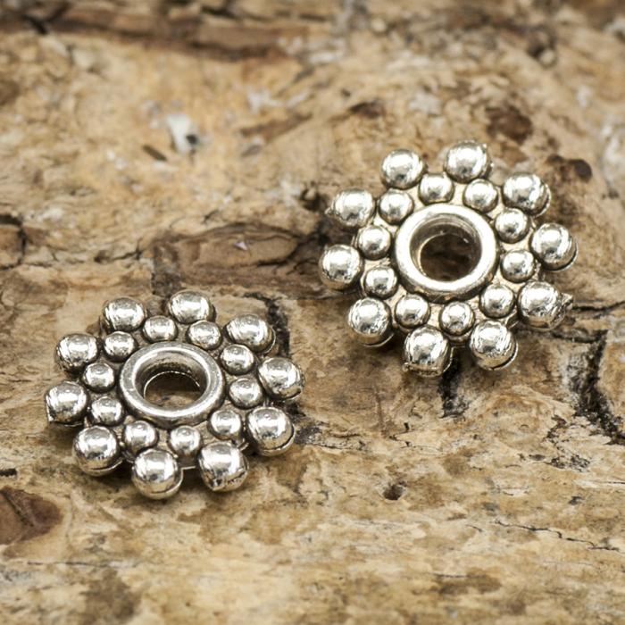 Mellandel Kulor 8 mm, Antiksilver (20st)