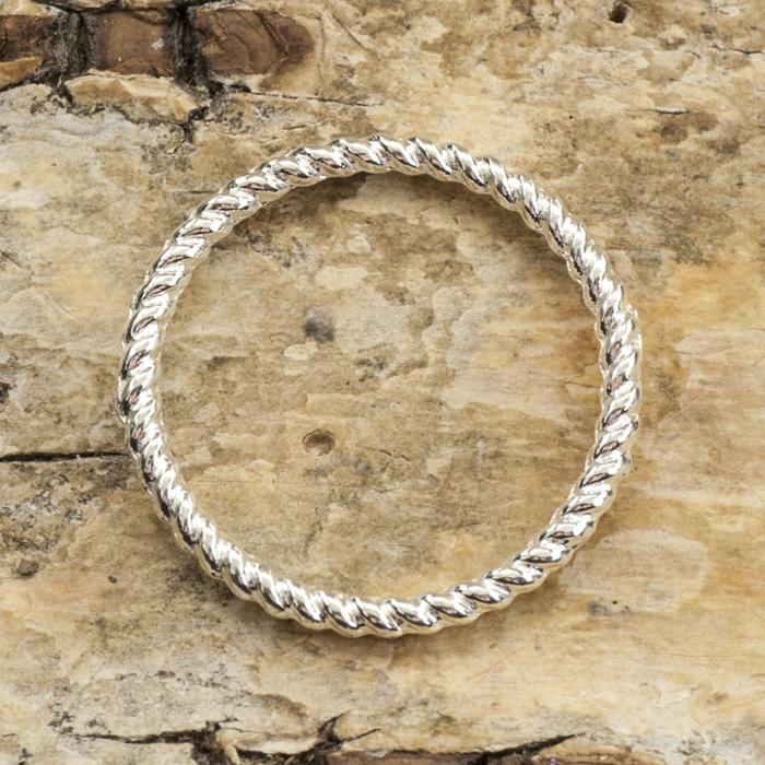Ring 18 mm, Silverfärg (5st)