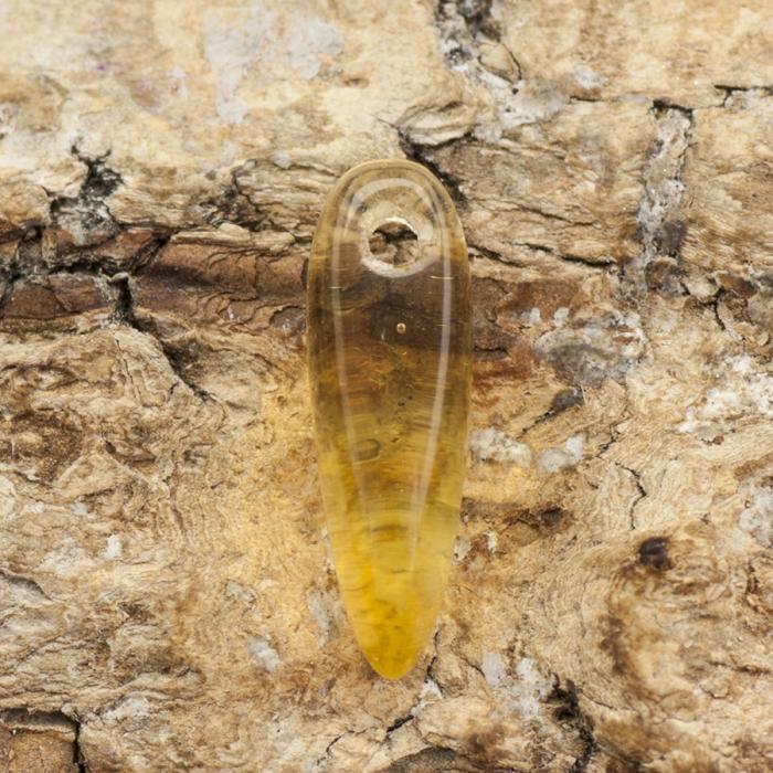 Hänge droppe glas 3,5x10 mm, Bärnsten (20st)