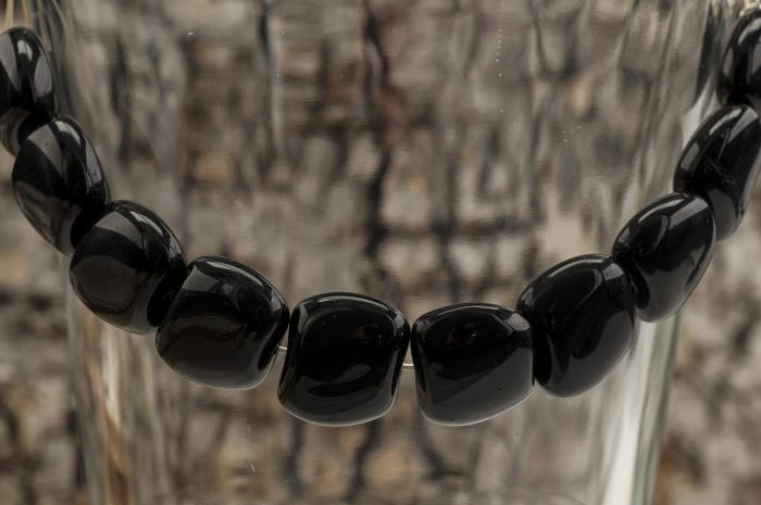Glaspärla Figur 15x13 mm, Svart (5st)