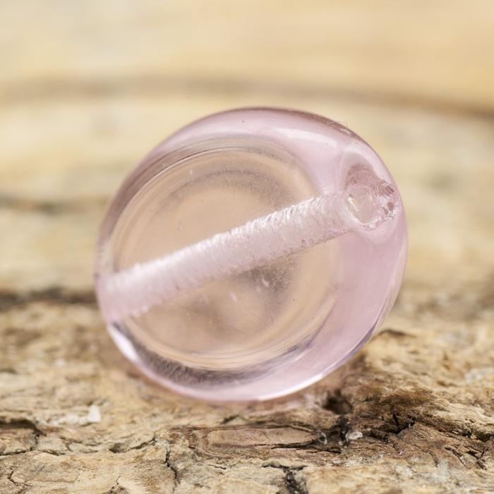 Oval glaspärla 9x12 mm, Rosa (10st)
