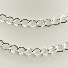 Smyckeskedja 7x8 mm, Silverfärg (1m)