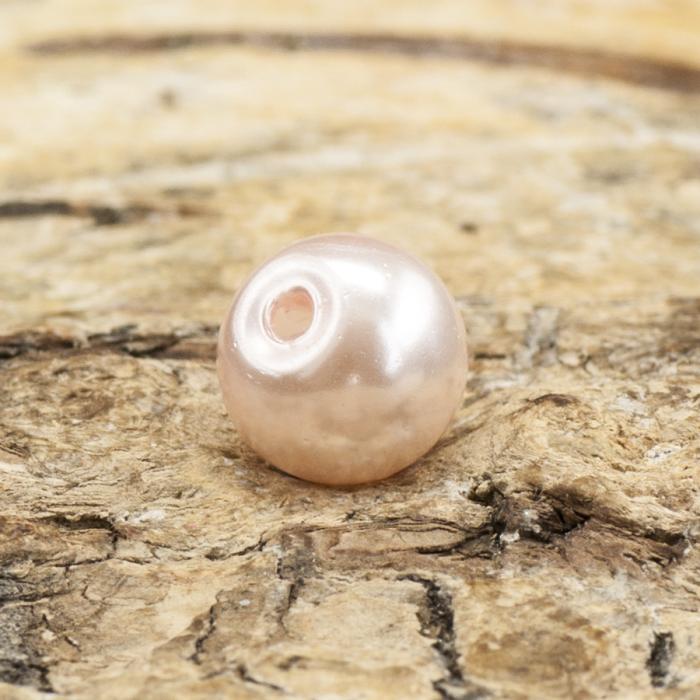 Vaxad glaspärla 6 mm, Rosavit (40st)