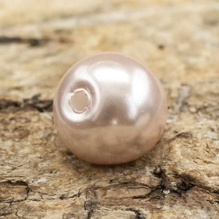 Vaxad glaspärla 8 mm, Rosavit (20st)