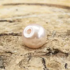Vaxad glaspärla 6 mm, Rosavit (40st)