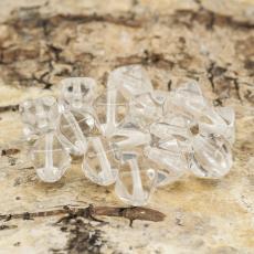 Glaspärla Oktaeder 6,5x8 mm, Klar (15st)
