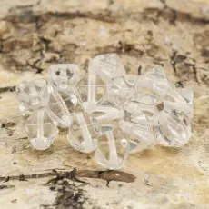 Glaspärla Oktaeder 6,5x8 mm, Klar (15st)
