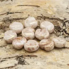 Glaspärla Hjärta 12x11 mm, Rosabrun (10st)