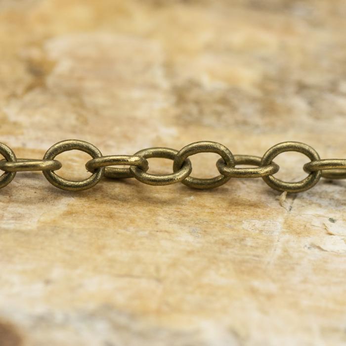 Ringkedja 1,5x2 mm, Antikbrons (meter)