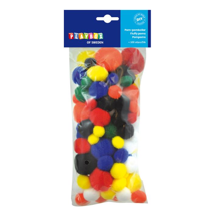 Pompom, Basfärger (100st)