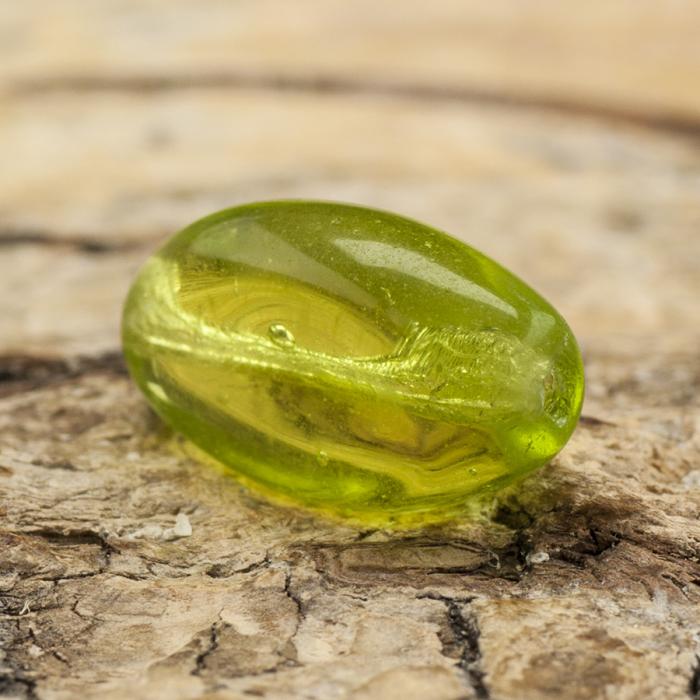 Glaspärla Godis 8x12 mm, Grön (10st)