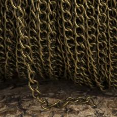 Smyckeskedja 3x6 mm, Antikbrons (meter)