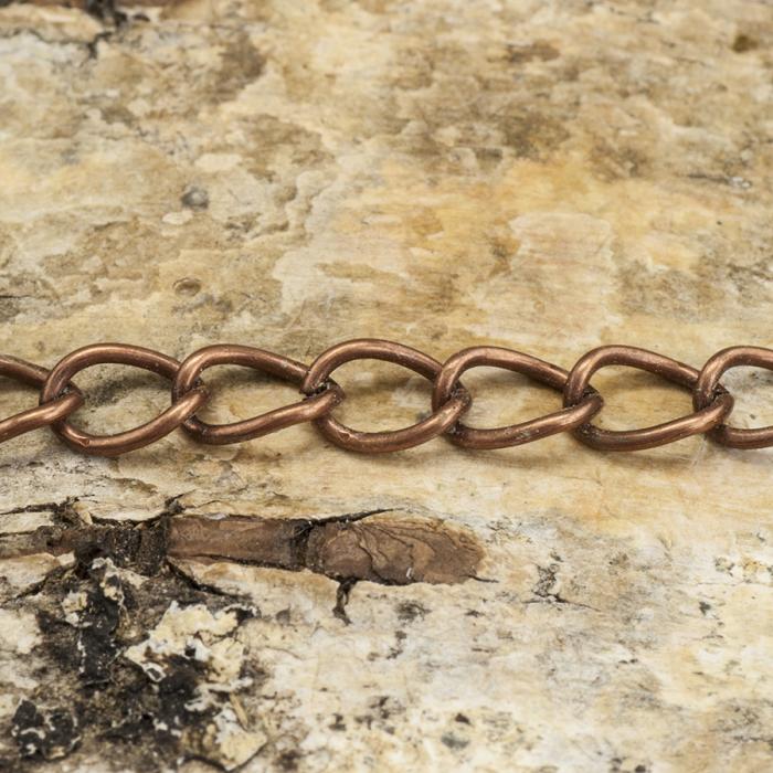 Smyckeskedja 5x7 mm, Antikkoppar (meter)