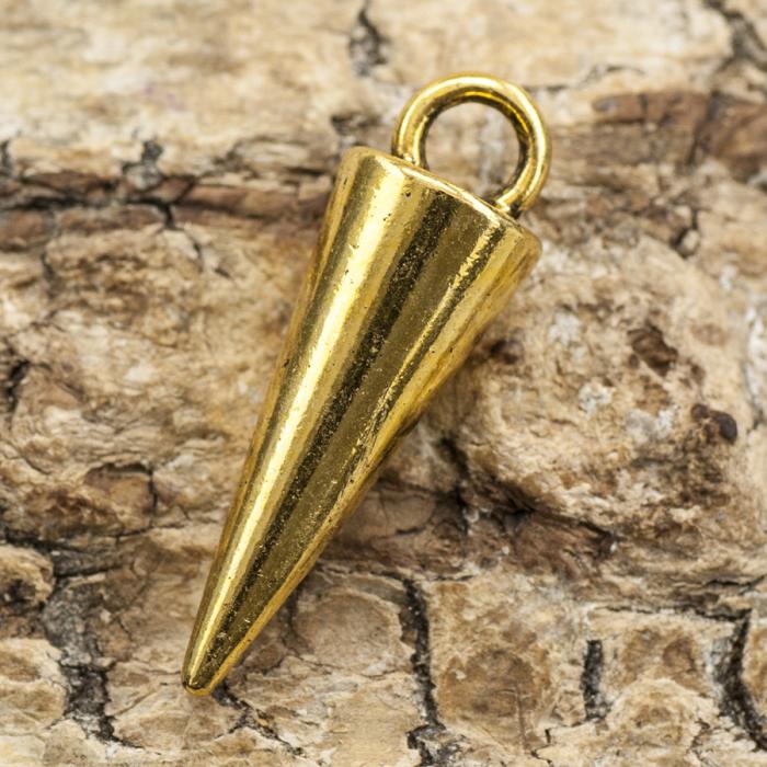 Berlock Spike 7x22 mm, Antikguld (5st)