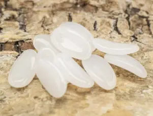 Glaslöv 5,5x10 mm, Vit (10st)