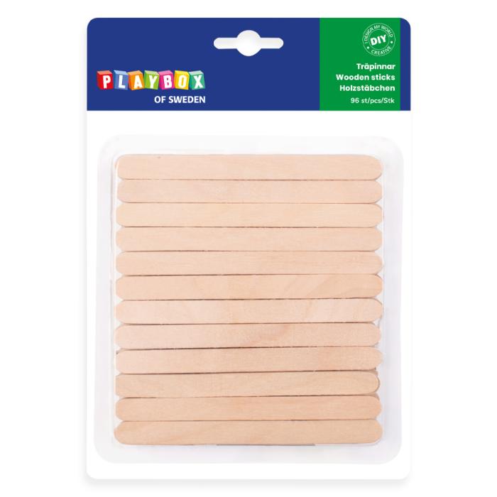 Träpinnar 110 x 10 mm, Natur (96st)