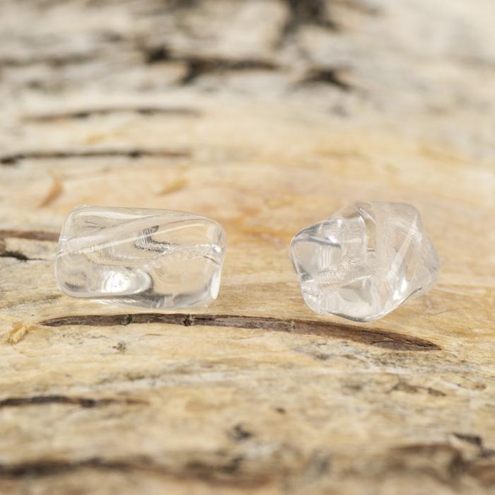 Glaspärla Twist 6x8,5 mm, Klar (20st)