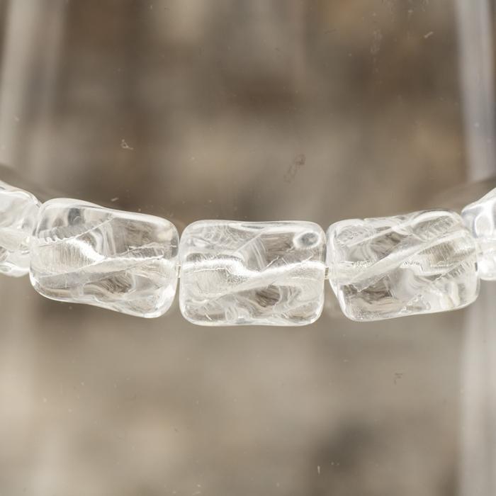 Glaspärla Twist 6x8,5 mm, Klar (20st)